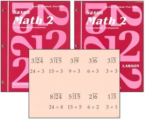 Saxon Math 2 Homeschool Student Workbooks & Fact Cards