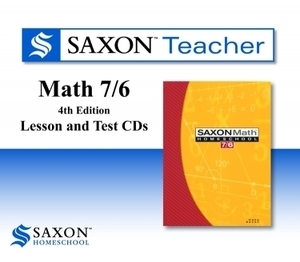 Saxon Math 76 Homeschool Teacher Lesson and Test CDs