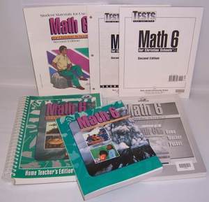 Bob Jones Math Grade 6 Kit, Second Edition Homeschool Complete Set