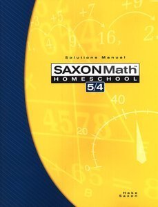 Saxon Math 54 Third Edition Solutions Manual Grade 4