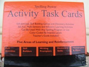 SPELLING POWER ACTIVITY TASK CARDS